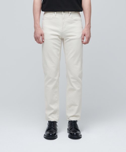 MUSINSA STANDARD（ムシンサスタンダード）の「CALIKスリムクロップドデニムパンツ[クリーム]（デニムパンツ・メンズ・その他・38/42/36/34/32/30/31/33/26/27/28/29）」の2枚目の写真