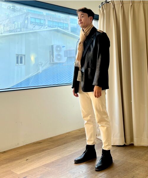 MUSINSA STANDARD（ムシンサスタンダード）の「CALIKスリムクロップドデニムパンツ[クリーム]（デニムパンツ・メンズ・その他・38/42/36/34/32/30/31/33/26/27/28/29）」の14枚目の写真