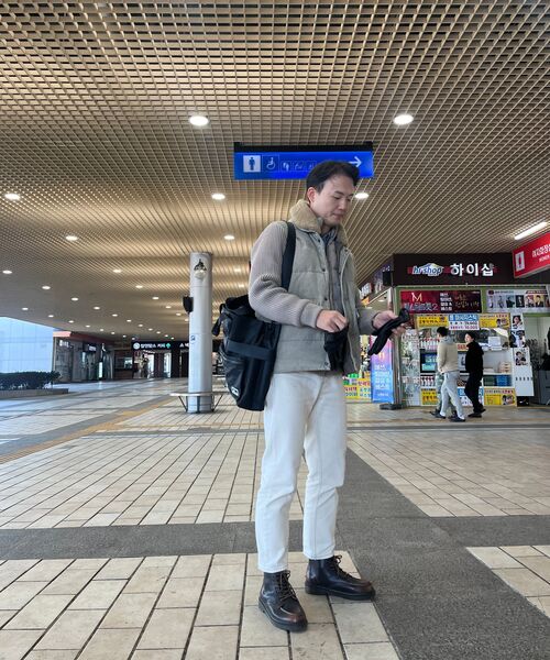 MUSINSA STANDARD（ムシンサスタンダード）の「CALIKスリムクロップドデニムパンツ[クリーム]（デニムパンツ・メンズ・その他・38/42/36/34/32/30/31/33/26/27/28/29）」の15枚目の写真