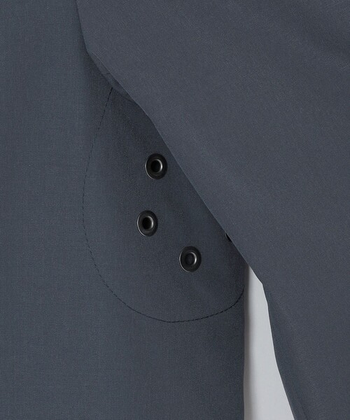 MACKINTOSH PHILOSOPHY（ﾏｯｷﾝﾄｯｼｭ ﾌｨﾛｿﾌｨｰ）の「【WEB&一部店舗限定】ハイカウントウェザー WELLINGTON short（ウェリントン ショート）（ステンカラーコート・メンズ・ブルー/ネイビー・38/40/42）」の5枚目の写真