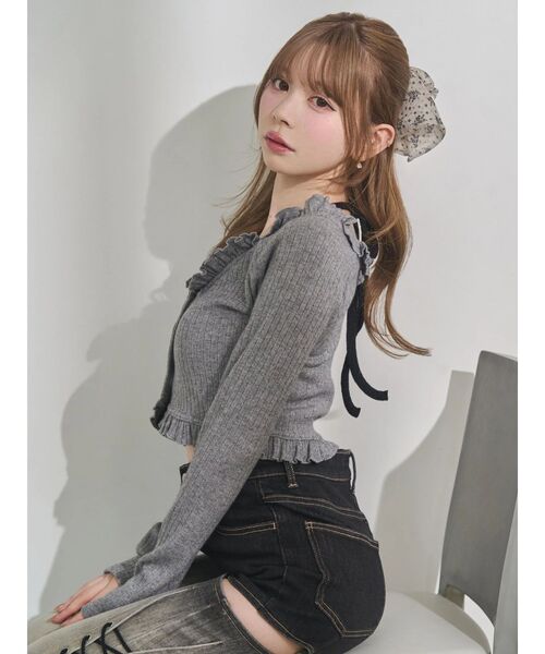 EATME（イートミー）の「ラッフルアンサンブル（Tシャツ/カットソー・レディース・ブルー/グレー/アイボリー・FREE）」の17枚目の写真