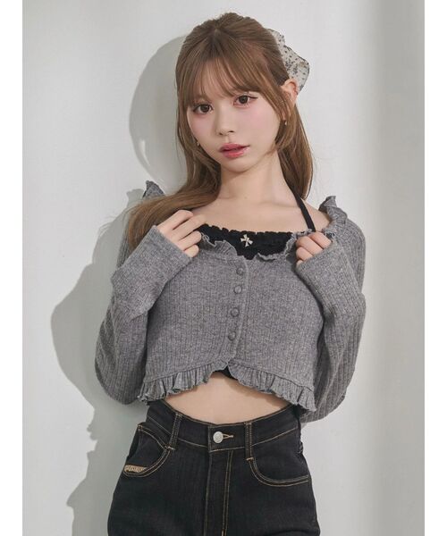 EATME（イートミー）の「ラッフルアンサンブル（Tシャツ/カットソー・レディース・ブルー/グレー/アイボリー・FREE）」の18枚目の写真