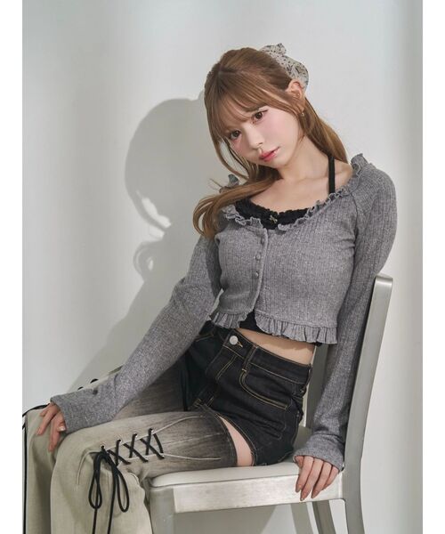 EATME（イートミー）の「ラッフルアンサンブル（Tシャツ/カットソー・レディース・ブルー/グレー/アイボリー・FREE）」の20枚目の写真