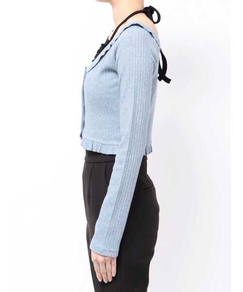 EATME（イートミー）の「ラッフルアンサンブル（Tシャツ/カットソー・レディース・ブルー/グレー/アイボリー・FREE）」の18枚目の写真