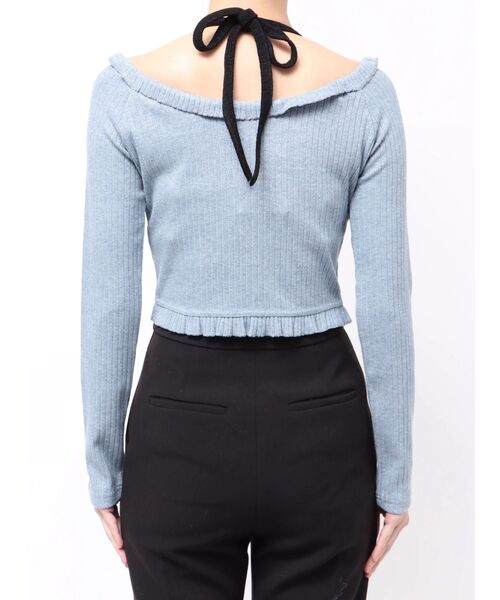 EATME（イートミー）の「ラッフルアンサンブル（Tシャツ/カットソー・レディース・ブルー/グレー/アイボリー・FREE）」の19枚目の写真