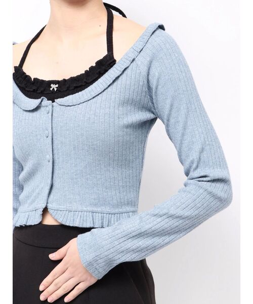 EATME（イートミー）の「ラッフルアンサンブル（Tシャツ/カットソー・レディース・ブルー/グレー/アイボリー・FREE）」の21枚目の写真