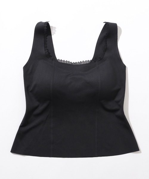 Lace Ladies（レースレディース）の「レース フリル レイヤード カップ付き タンクトップ（タンクトップ・レディース・アイボリー/ブラック・FREE）」の17枚目の写真