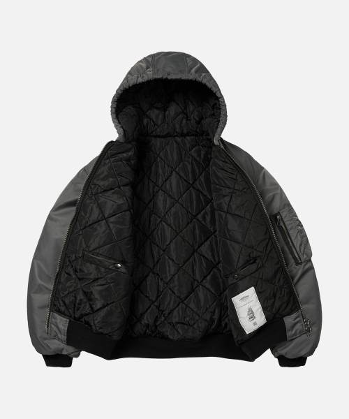 FRIZMWORKS(フリズムワークス)の「ACTIVE MA-1 HOODED PARKA _ GUN METAL(ブルゾン・メンズ・その他・SMALL/MEDIUM/LARGE/X-LARGE)」の5枚目の写真