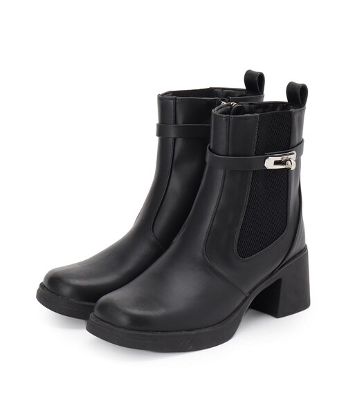 DRESSTERIOR（ドレステリア）の「ターンバックルショートブーツ（ブーツ・レディース・ブラック・55/65/75）」の2枚目の写真