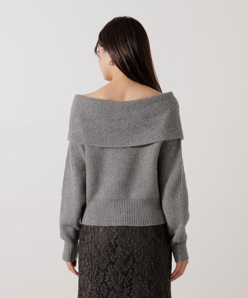 PROPORTION BODY DRESSING(プロポーションボディドレッシング)の「ラメ入りオフショルニット / 1216170006(ニット/セーター・レディース・ベージュ/ダークグレー/ブラウン・SMALL/MEDIUM)」の5枚目の写真