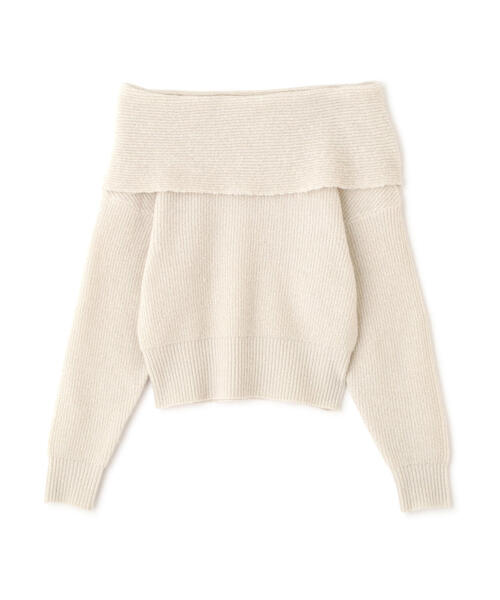 PROPORTION BODY DRESSING(プロポーションボディドレッシング)の「ラメ入りオフショルニット / 1216170006(ニット/セーター・レディース・ベージュ/ダークグレー/ブラウン・SMALL/MEDIUM)」の9枚目の写真