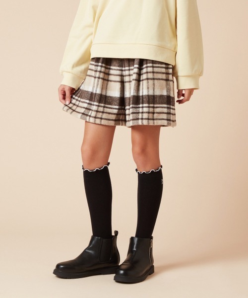 a.v.v（アーヴェヴェ）の「[100-160]シャギーチェックショートパンツ（その他パンツ・キッズ・ブラウン/ダークインディゴブルー・120/110/130/140/150/160/100）」の22枚目の写真