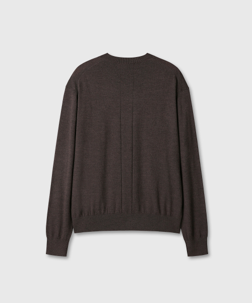 DIVEIN(ダイブイン)の「LOOSED FINE WOOL V-NECK KNIT (BROWN)(ニット/セーター・メンズ・その他・0/1/2)」の3枚目の写真