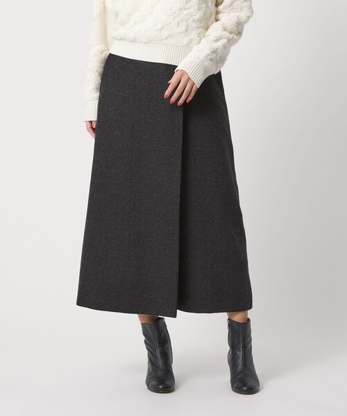 A DAY IN THE LIFE UNITED ARROWS(アデイインザライフユナイテッドアローズ)の「メランジ ヘリンボーン ラップスカート <A DAY IN THE LIFE>(スカート・レディース・ライトグレー/ダークブラウン/ダークグレー・38/36)」の20枚目の写真
