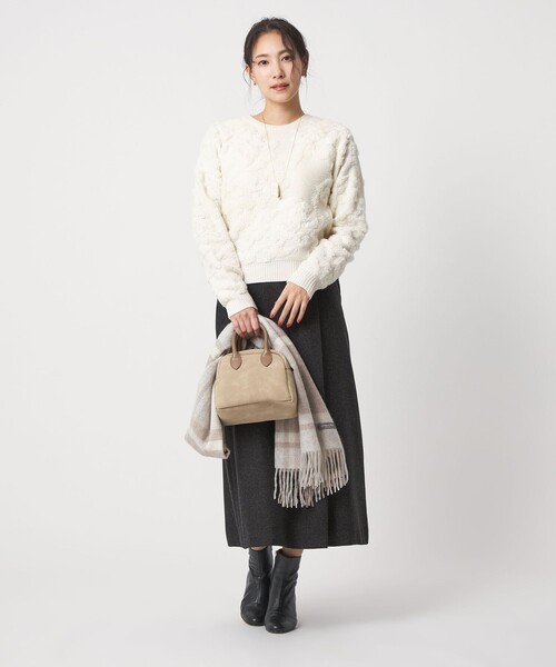 A DAY IN THE LIFE UNITED ARROWS(アデイインザライフユナイテッドアローズ)の「メランジ ヘリンボーン ラップスカート <A DAY IN THE LIFE>(スカート・レディース・ライトグレー/ダークブラウン/ダークグレー・38/36)」の21枚目の写真