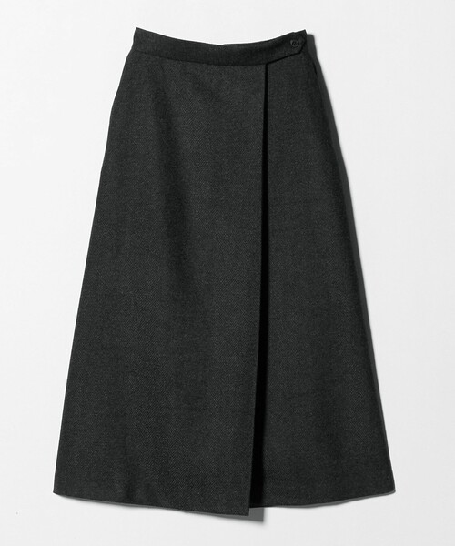 A DAY IN THE LIFE UNITED ARROWS(アデイインザライフユナイテッドアローズ)の「メランジ ヘリンボーン ラップスカート <A DAY IN THE LIFE>(スカート・レディース・ライトグレー/ダークブラウン/ダークグレー・38/36)」の15枚目の写真