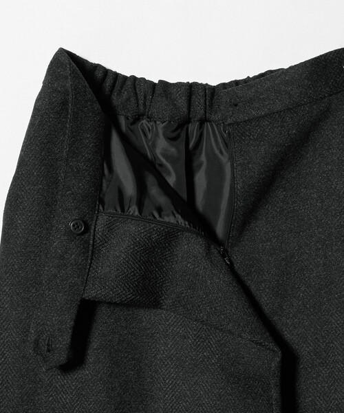 A DAY IN THE LIFE UNITED ARROWS(アデイインザライフユナイテッドアローズ)の「メランジ ヘリンボーン ラップスカート <A DAY IN THE LIFE>(スカート・レディース・ライトグレー/ダークブラウン/ダークグレー・38/36)」の8枚目の写真