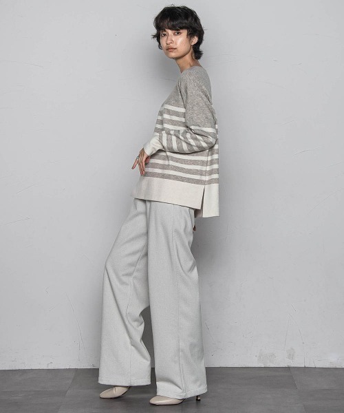 MAYSON GREY(メイソングレイ)の「【ふわもち】ボーダーニット≪洗濯機で洗える≫(ニット/セーター・レディース・ブラック系その他/アイボリー/ベージュ系その他/レッド系その他/グリーン系その他・M)」の19枚目の写真