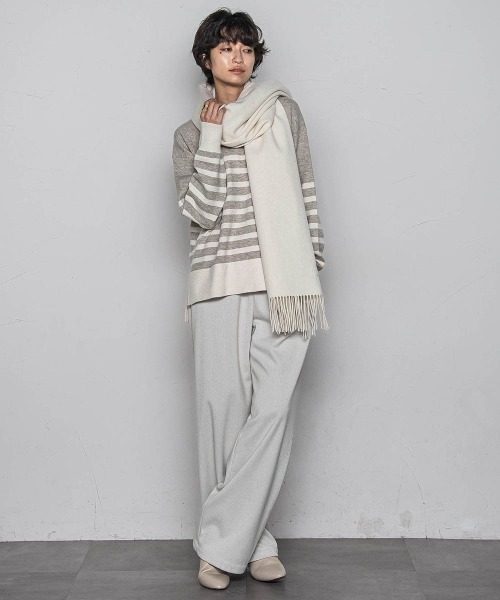 MAYSON GREY(メイソングレイ)の「【ふわもち】ボーダーニット≪洗濯機で洗える≫(ニット/セーター・レディース・ブラック系その他/アイボリー/ベージュ系その他/レッド系その他/グリーン系その他・M)」の20枚目の写真