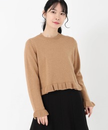 STRAWBERRY-FIELDS | エイミーアンゴラ_アンゴラ混フリルアクセントニット(ニット/セーター)