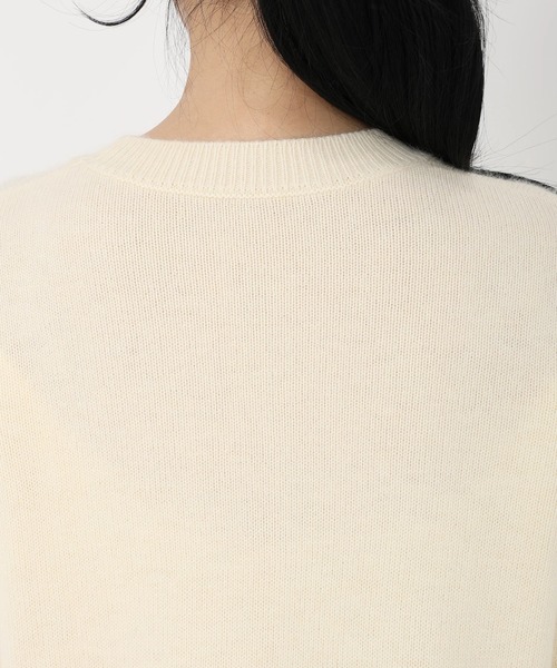 STRAWBERRY-FIELDS(ストロベリーフィールズ)の「エイミーアンゴラ_アンゴラ混フリルアクセントニット(ニット/セーター・レディース・オフホワイト/キャメル/レッド・2)」の10枚目の写真