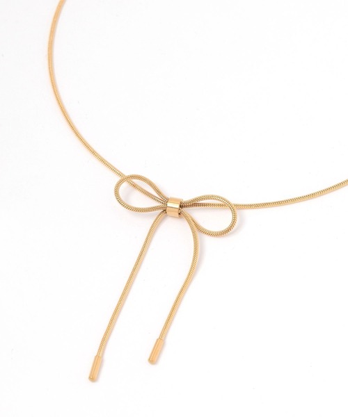 studio CLIP(スタディオクリップ)の「【daily CLIP】ステンレス リボンモチーフネックレス(ネックレス・レディース・その他1/その他2・FREE)」の1枚目の写真