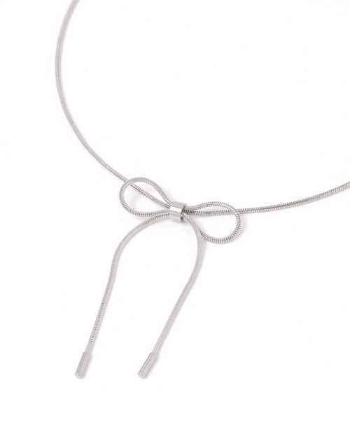 studio CLIP(スタディオクリップ)の「【daily CLIP】ステンレス リボンモチーフネックレス(ネックレス・レディース・その他1/その他2・FREE)」の2枚目の写真