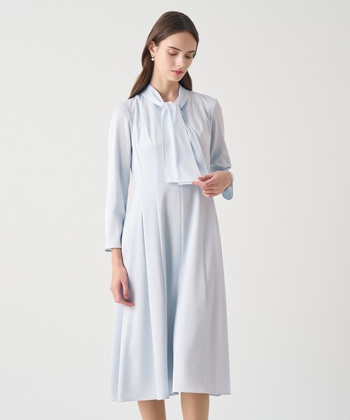 ANAYI（アナイ）の「【Eternal Line 2026】トリアセサテンボウタイ ワンピース（ワンピース・レディース・アイボリー/ライトブルー/ネイビー・34/36/38）」の9枚目の写真