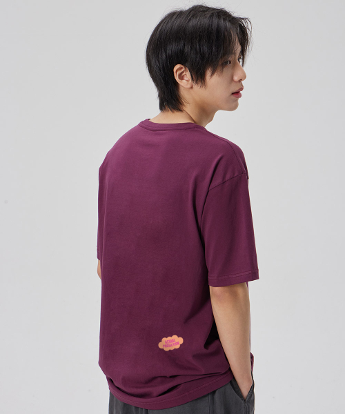 ASTRAL PROJECTION（アストラルプロジェクション）の「[ビヨンドウィズアストラル]コットンルーズフィット半袖Tシャツ_プラムパープル（Tシャツ/カットソー・メンズ・その他・LARGE/MEDIUM/X-LARGE/XX-LARGE）」の4枚目の写真
