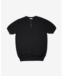 Texture Henly neck Knit (Black)