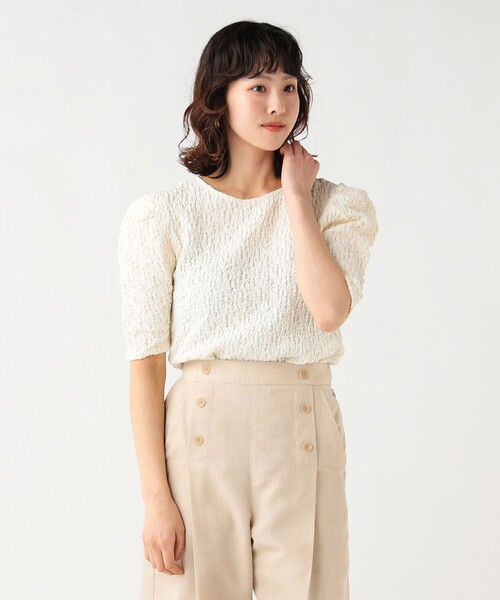 BEAMS HEART（ビームスハート）の「ボリューム パフスリーブ プルオーバー（Tシャツ/カットソー・レディース・イエロー/ブラック/ホワイト系その他5・FREE）」の2枚目の写真