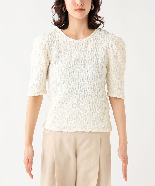 BEAMS HEART（ビームスハート）の「ボリューム パフスリーブ プルオーバー（Tシャツ/カットソー・レディース・イエロー/ブラック/ホワイト系その他5・FREE）」の20枚目の写真