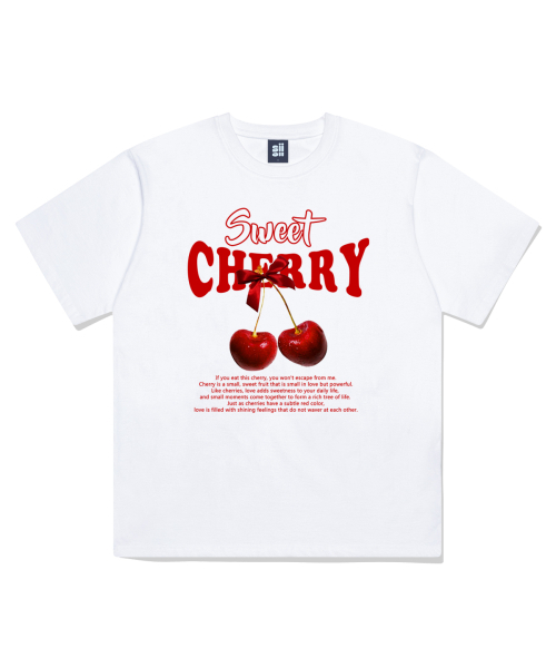 PAGESIISII（ページシシ）の「スウィートチェリープリンティング半袖Tシャツホワイト（Tシャツ/カットソー・レディース・その他・LARGE/MEDIUM/SMALL）」の2枚目の写真