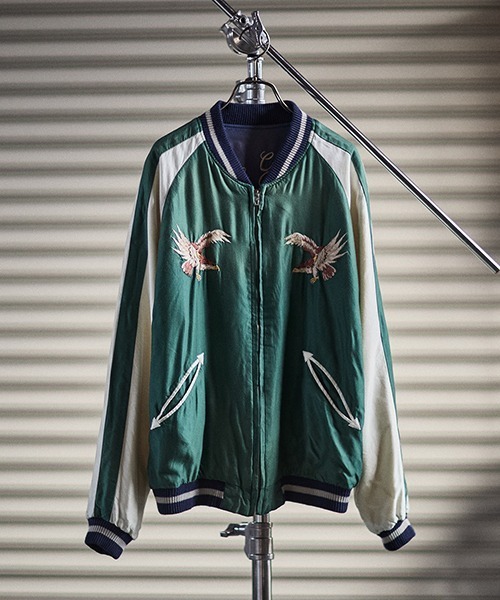 GOLD（ゴールド）の「GOLD / ゴールド：別注 SOUVENIR JACKET AGED MODEL：25B-GL15736AK[MUS]（スカジャン・メンズ・ブルー系その他・M/L/XL）」の11枚目の写真