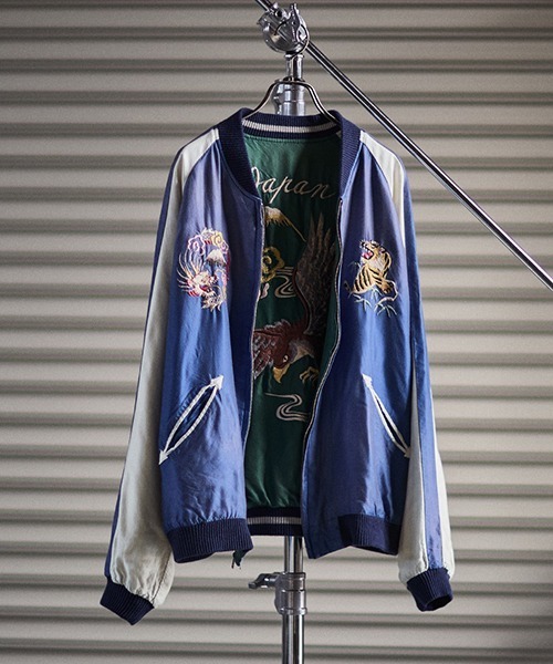 GOLD（ゴールド）の「GOLD / ゴールド：別注 SOUVENIR JACKET AGED MODEL：25B-GL15736AK[MUS]（スカジャン・メンズ・ブルー系その他・M/L/XL）」の13枚目の写真