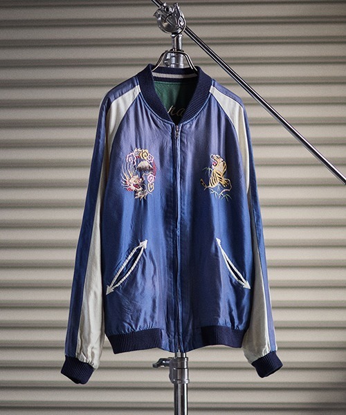 GOLD（ゴールド）の「GOLD / ゴールド：別注 SOUVENIR JACKET AGED MODEL：25B-GL15736AK[MUS]（スカジャン・メンズ・ブルー系その他・M/L/XL）」の14枚目の写真