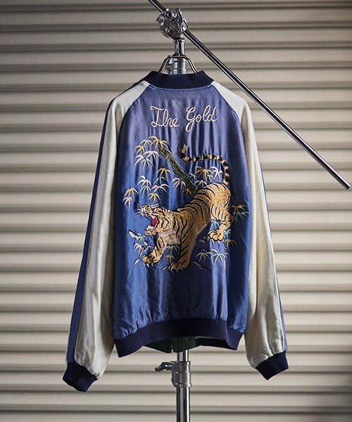 GOLD（ゴールド）の「GOLD / ゴールド：別注 SOUVENIR JACKET AGED MODEL：25B-GL15736AK[MUS]（スカジャン・メンズ・ブルー系その他・M/L/XL）」の15枚目の写真