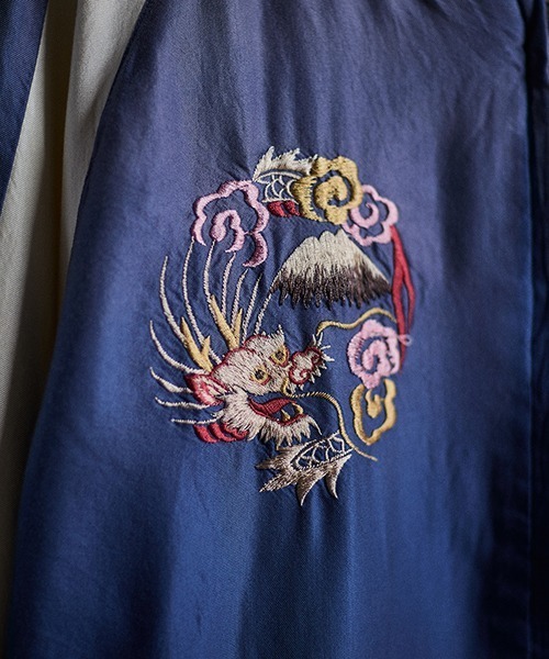 GOLD（ゴールド）の「GOLD / ゴールド：別注 SOUVENIR JACKET AGED MODEL：25B-GL15736AK[MUS]（スカジャン・メンズ・ブルー系その他・M/L/XL）」の16枚目の写真