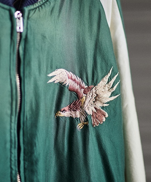 GOLD（ゴールド）の「GOLD / ゴールド：別注 SOUVENIR JACKET AGED MODEL：25B-GL15736AK[MUS]（スカジャン・メンズ・ブルー系その他・M/L/XL）」の18枚目の写真