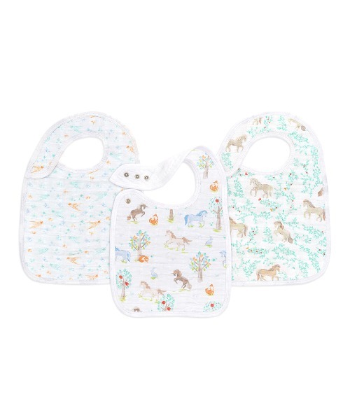 aden + anais （エイデンアンドアネイ）の「aden + anais スナップビブ/イヤーオブザホース・うま/3枚（スタイ/よだれかけ・キッズ・アニマル・ONE SIZE）」の3枚目の写真
