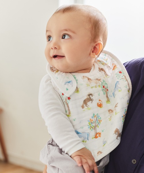 aden + anais （エイデンアンドアネイ）の「aden + anais スナップビブ/イヤーオブザホース・うま/3枚（スタイ/よだれかけ・キッズ・アニマル・ONE SIZE）」の2枚目の写真