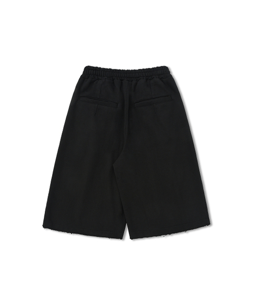 ANGLAN（アングラン）の「Valley Tuck Sweat Half Pants - Black（その他パンツ・メンズ・その他・ONE SIZE）」の3枚目の写真