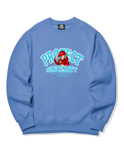TRIPSHION(トリップション)の「PROTECT BOY グラフィッククルーネック - ブルー(スウェット・メンズ・その他・MEDIUM/LARGE/X-LARGE)」の1枚目の写真