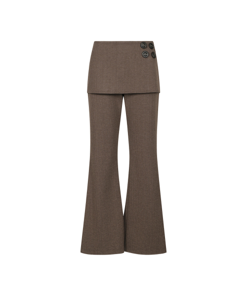THREE TO EIGHTY（スリートゥエイティー）の「SIDE BUTTON LAYER PANTS BROWN（その他パンツ・レディース・その他・SMALL/MEDIUM）」の4枚目の写真