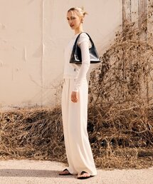 SILN（シルン）の「High waist wide bandig pants (IVORY)（スラックス）」