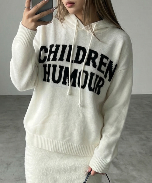 セール】英字ロゴ ニットパーカー（ニット/セーター）｜VIVID LADY