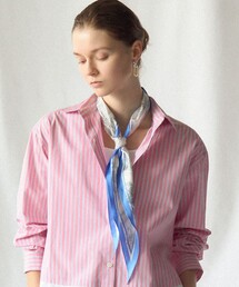 23区（ニジュウサンク）の「スタンプ柄 シルク ダイヤ スカーフ（バンダナ/スカーフ）」