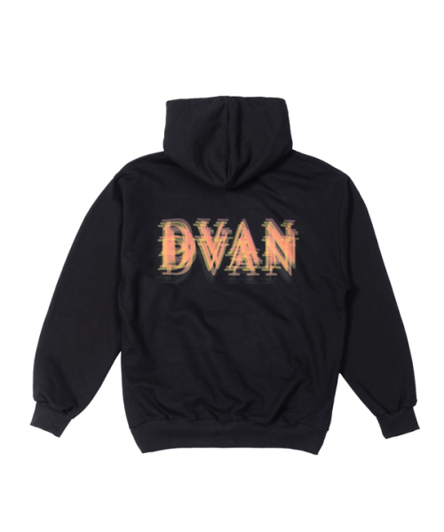 HOLOGRAM PRINT HOODIE BLACK - ORANGE Hologram Orange Hoodie