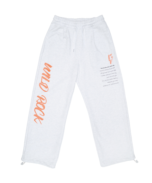 WILDROCK(ワイルドロック)の「ボールドロゴスウェットパンツ_メランジ(スウェットパンツ・メンズ・その他・SMALL/LARGE/MEDIUM)」の1枚目の写真