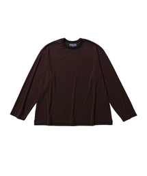 BALLUTE（バリュート）の「DUSTY STRIPE LONG SLEEVE (BLACK&RED)（Tシャツ/カットソー）」